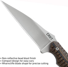 Load image into Gallery viewer, CRKT S.P.E.W. EDC Fixed Blade Knife with Sheath: Compact Utility Neck Knife, Bead Blast Blade, Textured G10 Handle, Nylon Sheath, Belt Loop 2388