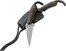 Load image into Gallery viewer, CRKT S.P.E.W. EDC Fixed Blade Knife with Sheath: Compact Utility Neck Knife, Bead Blast Blade, Textured G10 Handle, Nylon Sheath, Belt Loop 2388