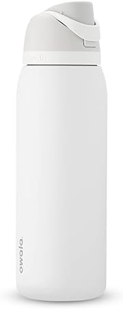 Owala FreeSip Insulated Stainless Steel Water Bottle with Straw for Sports and Travel, BPA-Free, 40-oz, Shy Marshmallow