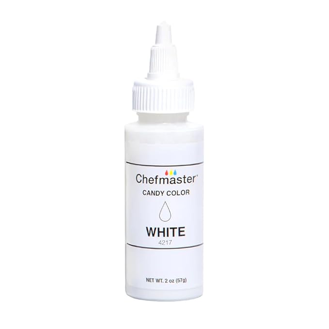 Chefmaster White Candy Color | True-Tone Shades | Oil-Based | Professional-Grade Dye | Chocolate, Strawberries, Cake Pops | Decorating | Easy-to-Use | Manufactured in the USA | 2 oz