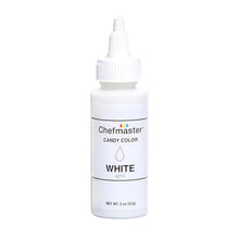 Load image into Gallery viewer, Chefmaster White Candy Color | True-Tone Shades | Oil-Based | Professional-Grade Dye | Chocolate, Strawberries, Cake Pops | Decorating | Easy-to-Use | Manufactured in the USA | 2 oz