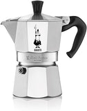 Bialetti - Moka Express: Iconic Stovetop Espresso Maker, Makes Real Italian Coffee, Moka Pot 3 Cups (4.3 Oz - 130 Ml), Aluminium, Silver