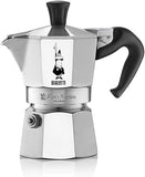 Bialetti - Moka Express: Iconic Stovetop Espresso Maker, Makes Real Italian Coffee, Moka Pot 1 Cup (2 Oz - 60 Ml), Aluminium, Silver