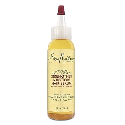 Sheamoisture Hair Serum Oil for Damaged Hair Jamaican Black Castor Oil Hair Oil with Shea Butter 2 oz