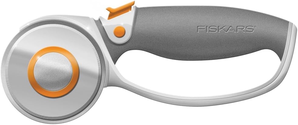 Fiskars Rotary Cutter for Fabric - 60mm Titanium Rotary Cutter Blade - Craft Supplies