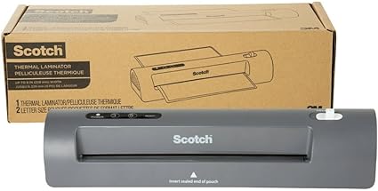 Scotch TL901X Thermal Laminator, 1 Laminating Machine, Gray, Laminate Photos, Holiday Decor and Gift Tags, For Holiday, Office and School Supplies, 9 in.
