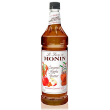 Load image into Gallery viewer, Monin - Caramel Apple Butter Syrup, Buttery Caramel and Cooked Apple Flavor, Natural Flavors, Great for Hot Lattes, Ciders, and Seasonal Cocktails, Non-GMO, Gluten-Free (1 Liter)