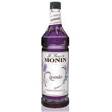 Load image into Gallery viewer, Monin - Lavender Syrup, Aromatic and Floral, Natural Flavors, Great for Cocktails, Lemonades, and Sodas, Non-GMO, Gluten-Free (1 Liter)