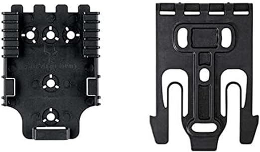 Safariland Quick Locking System Kit 9006483 Polymer Attachment for Weapon Holster with Locking Fork and Duty Receiver Plate - Black, One Size