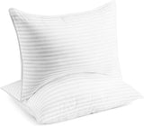 Beckham Hotel Collection Bed Pillows Standard / Queen Size Set of 2 - Down Alternative Bedding Gel Cooling Pillow for Back, Stomach or Side Sleepers