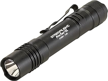 Streamlight 88031 ProTac 2L 350-Lumen EDC Professional Flashlight with CR123A Batteries, and Holster, Black, Clear Retail Packaging