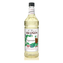 Load image into Gallery viewer, Monin - Peppermint Syrup, Cool Tingle of Candy Cane, Natural Flavors, Great for Cocoas, Mochas, Smoothies, and Sodas, Non-GMO, Gluten-Free (1 Liter)