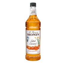 Load image into Gallery viewer, Monin - Salted Caramel Syrup, Natural Flavors, Great for Mochas, Lattes, Smoothies, Shakes, and Cocktails, Non-GMO, Gluten-Free (1 Liter)