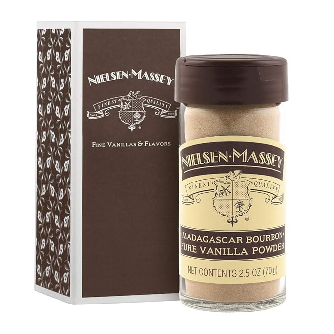 Nielsen-Massey Madagascar Bourbon Pure Vanilla Powder for Baking and Cooking, 2.5 Ounce Jar with Gift Box