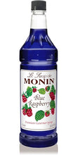 Load image into Gallery viewer, Monin - Blue Raspberry Syrup, Bold Berry Flavor, Great for Lemonades, Sodas, Slushies, Vegan, Non-GMO, Gluten-Free (1 Liter)