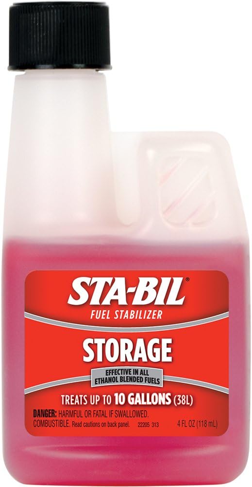 STA-BIL Storage Fuel Stabilizer - Keeps Fuel Fresh For Up To Two Years, Effective In All Ethanol Blended Fuels, Treats Up To 80 Gallons, 4oz (22205-12PK) , Red