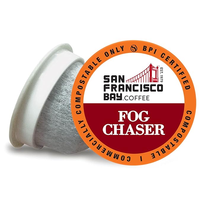 San Francisco Bay Compostable Coffee Pods - Fog Chaser (120 Ct) K Cup Compatible including Keurig 2.0, Medium Dark Roast
