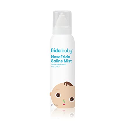 Frida Baby NoseFrida Saline Mist|Saline Nasal Spray to Soften Nasal Passages for Use Before NoseFrida The SnotSucker