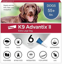 Load image into Gallery viewer, K9 Advantix II XL Dog Vet-Recommended Flea, Tick &amp; Mosquito Treatment &amp; Prevention | Dogs Over 55 lbs. | 6-Mo Supply