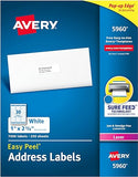 Avery Address Labels with Sure Feed for Laser Printers, 1