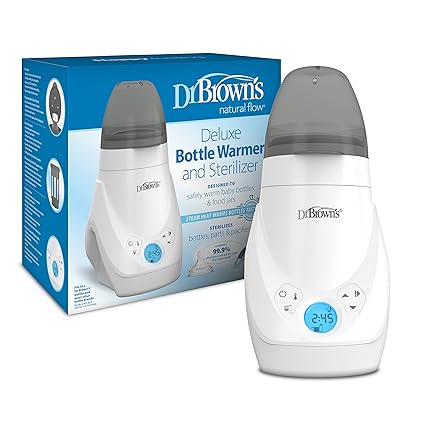 Dr. Brown's Deluxe Baby Bottle Warmer and Sterilizer for Formula, Breast Milk, and Baby Food Jars