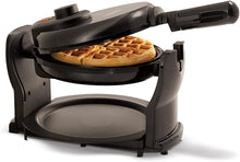 Load image into Gallery viewer, BELLA Classic Rotating Belgian Waffle Maker with Nonstick Plates, Removable Drip Tray, Adjustable Browning Control and Cool Touch Handles, Black