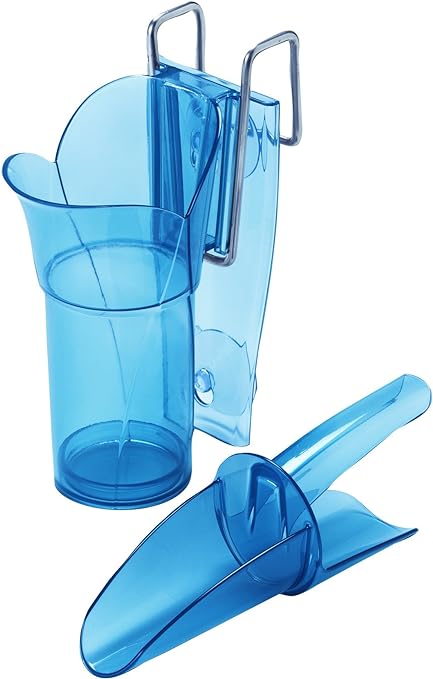 Carlisle FoodService Products SI5000 Polycarbonate Saf-T-Scoop and Guardian System, 6oz to 10oz, for Bar and Beverage Station, Blue