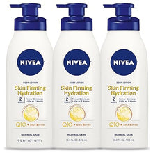 Load image into Gallery viewer, NIVEA Skin Firming Body Lotion with Q10 and Shea Butter, Skin Firming Lotion, Moisturizing Shea Butter Lotion, 16.9 Fl Oz (Pack of 3)
