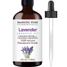 Load image into Gallery viewer, MAJESTIC PURE Lavender Essential Oil with Therapeutic Grade, for Aromatherapy, Massage and Topical uses, 4 fl oz