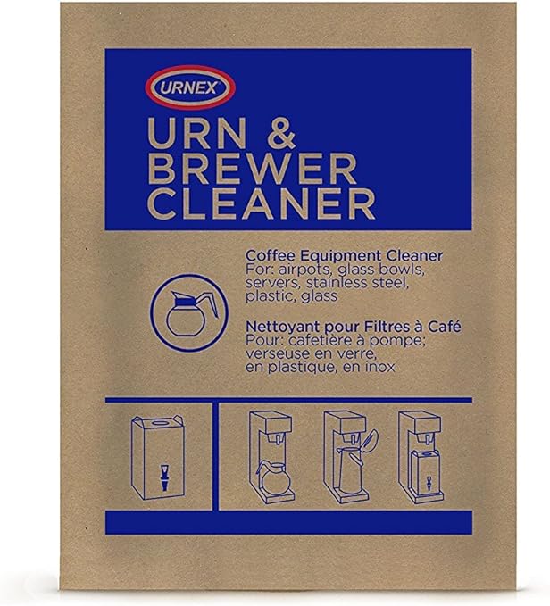 Urnex Original Urn and Brewer Cleaner - 100 (1 Ounce Packets) - Professional Coffee Equipment Cleaner for Air Pot Glass Bowl Server Stainless Steel Plastic Glass