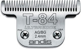 Andis – 21641, Ultra Edge Dog Clipper Blade – Carbon-Infused Steel With Exclusive Hardening Process, Long-Lasting Blades, 3/32-Inch Cut Length – For Dogs & Medium-Sized Animals, Size-T-84, Chrome