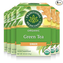 Load image into Gallery viewer, Traditional Medicinals Organic Green Ginger Tea, Promotes Healthy Digestion, 16 Count (Pack of 6)