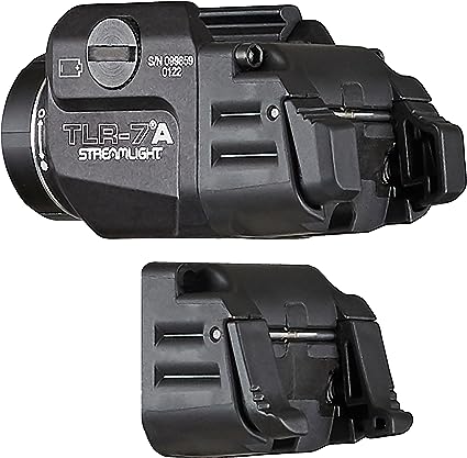 Streamlight 69424 TLR-7A Flex 500-Lumen Low-Profile Rail-Mounted Tactical Light, Includes High Switch Mounted on Light Plus Low Switch in Package, Battery and Key kit, Box, Black