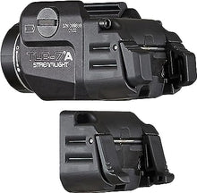 Load image into Gallery viewer, Streamlight 69424 TLR-7A Flex 500-Lumen Low-Profile Rail-Mounted Tactical Light, Includes High Switch Mounted on Light Plus Low Switch in Package, Battery and Key kit, Box, Black