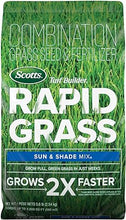 Load image into Gallery viewer, Scotts Turf Builder Rapid Grass Sun &amp; Shade Mix, Combination Seed and Fertilizer, Grows Green Grass in Just Weeks, 5.6 lbs.