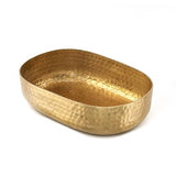 American Metalcraft ABHG69 Hammered Aluminum Entrée Basket, Oval, Gold, 48-Ounces