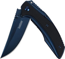 Load image into Gallery viewer, Kershaw Outright Pocketknife (8320); 3-inch Upswept 8Cr13MoV Steel Blade in Brilliant Blue; PVD Coated Steel Handle with G10 Front Overlay; SpeedSafe Assisted Opening; Deep Carry Pocketclip; 4 oz., Medium