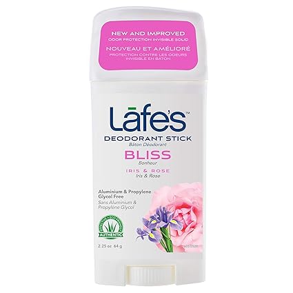 Lafe's Natural Deodorant | 2.25oz Aluminum Free Natural Deodorant Stick for Women & Men | Paraben Free & Baking Soda Free with 24-Hour Protection (Bliss, 2.25 Ounce)