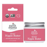 Organic Nipple Butter Breastfeeding Cream by Earth Mama | Lanolin-free, Postpartum Essentials Safe for Nursing, Non-GMO Project Verified, 2-Fluid Ounce