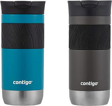 Load image into Gallery viewer, Contigo Byron Vacuum-Insulated Stainless Steel Travel Mug with Leak-Proof Lid, Reusable Coffee Cup or Water Bottle, BPA-Free, Keeps Drinks Hot or Cold for Hours, 16oz 2-Pack, Sake &amp; Juniper