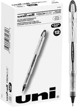 Load image into Gallery viewer, Uniball Vision Elite Rollerball Pens, Black Pens Pack of 12, Bold Pens with 0.8mm Ink, Ink Black Pen, Pens Fine Point Smooth Writing Pens, Bulk Pens, and Office Supplies