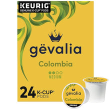 Load image into Gallery viewer, Gevalia Colombia Medium Roast K-Cup Coffee Pods (24 ct Box)