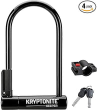 Load image into Gallery viewer, Kryptonite Keeper Standard Bike U-Lock, Heavy Duty Anti-Theft Bicycle U Lock Sold Secure Silver, 12mm Shackle with Mounting Bracket and Keys for Bike, Motorcycle, Scooter, Bicycle, Door, Gate, Fence