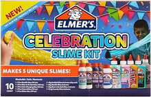 Load image into Gallery viewer, Elmer’s Celebration Slime Kit, Slime Supplies Include Assorted Magical Liquid Slime Activators and Assorted Liquid Glues, 10 Count