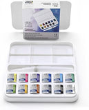 Winsor & Newton Cotman Watercolor Paint Set, 12 Half Pan w/ Water Brush Pen and Mixing Palette