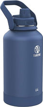 Load image into Gallery viewer, Takeya Actives Insulated Stainless Steel Water Bottle with Spout Lid, 64 Ounce, Midnight Blue