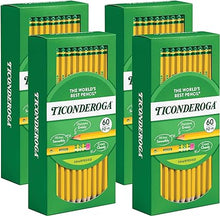 Load image into Gallery viewer, Ticonderoga Wood-Cased Pencils, Pre-Sharpened, 2 HB Soft, Yellow, 240 Count