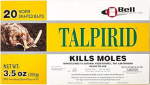 Load image into Gallery viewer, Bell Laboratories Talpirid 7150 Mole Bait Worms, 20 Count