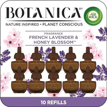 Load image into Gallery viewer, Botanica by Air Wick Plug in Scented Oil Refill, 10ct, French Lavender and Honey Blossom, Air Freshener, Eco Friendly, Essential Oils