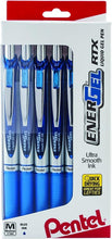 Load image into Gallery viewer, Pentel® EnerGel™ RTX Retractable Liquid Gel Pens, Medium Point, 0.7 mm, 54% Recycled, Blue Barrel, Blue Ink, Pack Of 12 Pens
